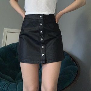 Faux leather skirt
